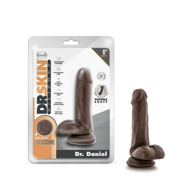 DR SKIN SILICONE DR DANIEL 6IN DILDO - Shape & Texture