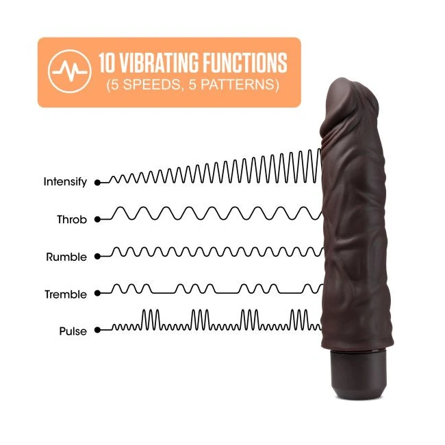 Dr. Skin Silicone Dr. David 8 in Vibrating Dildo Brown - How It Feels