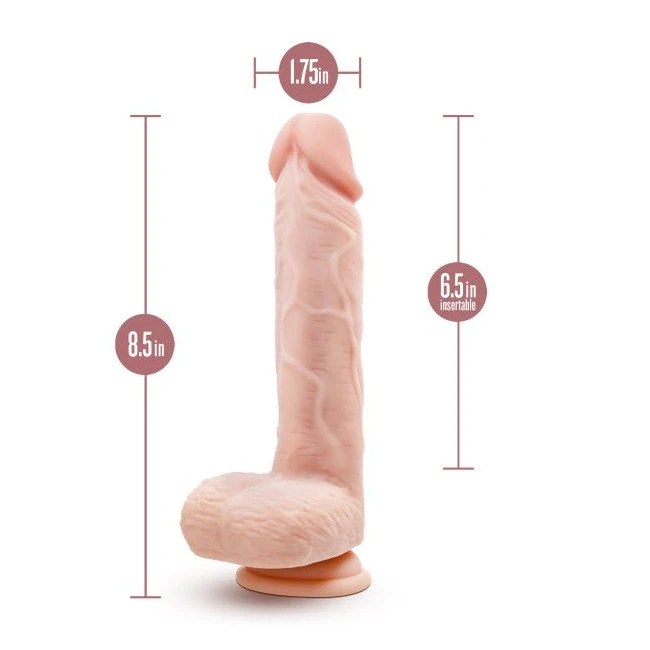 Dr Skin Silicone Dr Ethan 8.5 in Gyrating Dildo Beige - Power & Performance