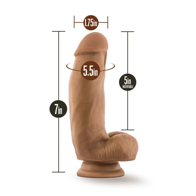 Dr Skin Silicone Dr Samuel 7 Dildo W Suction Cup Mocha " - Dr. Skin Silicone Dr. Samuel 7 Inches Dildo with Suction Cup - Mocha