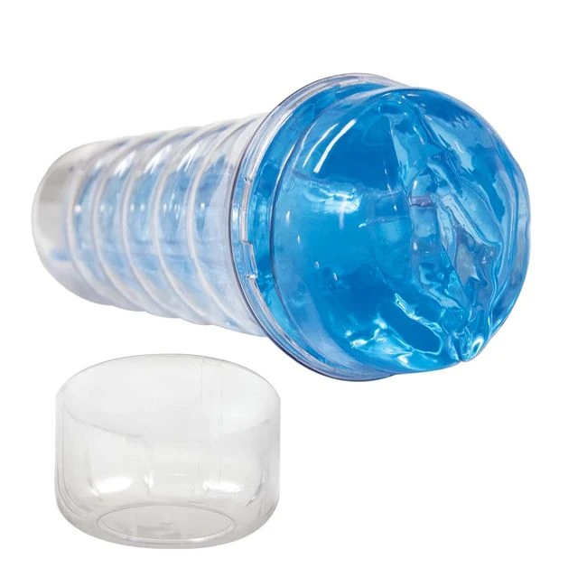 Dream-Lite Crystal Vagina Masturbator Blue - Compact Storage and Easy Cleanup