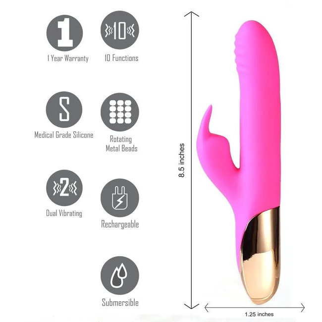Dream Supercharged Silicone Rabbit Rechargeable Pink - Experience the Power of the Maia Toys Dream Supercharged Silicone Rabbit Vibrator