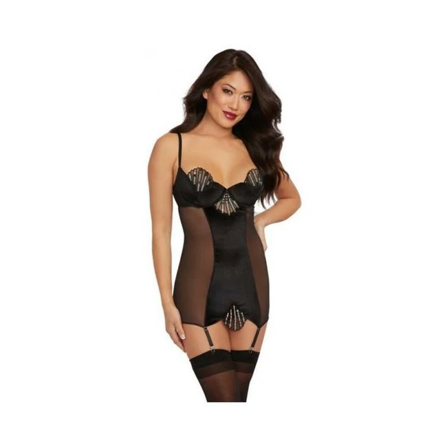 Dreamgirl Stretch Velvet Garter Slip - Fabric & Feel