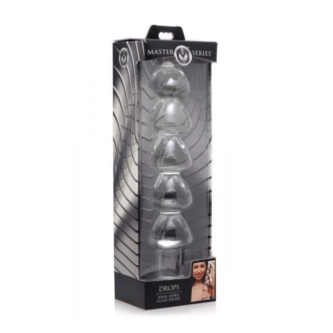 Drops Anal Links Glass Dildo Clear - Material Feel & Safety