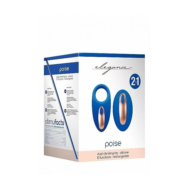 Dual Vibrating Toy - Poise - Blue - Fabric & Feel