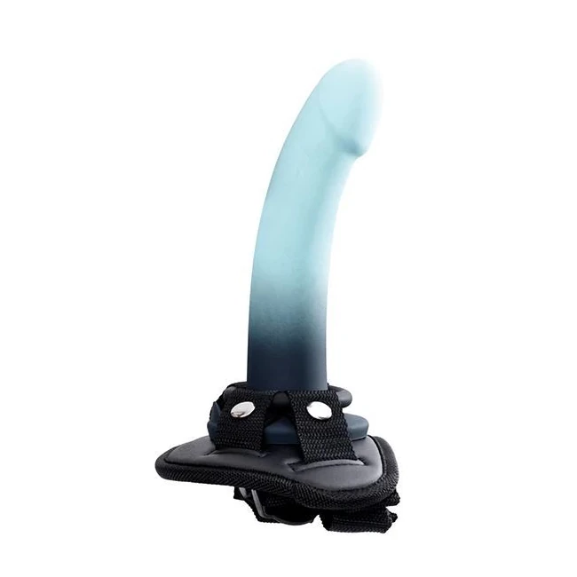 Duo Silicone Dildo with Harness - Material Feel