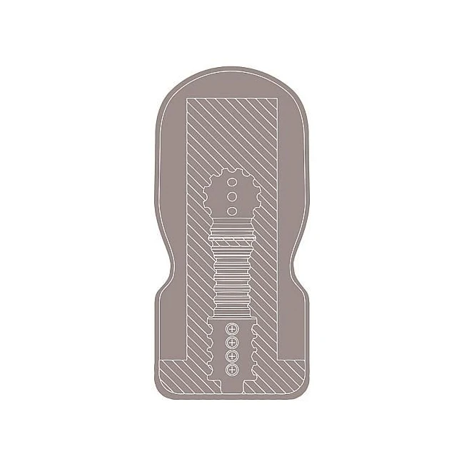 Easy Rider Outlaw Male Mouth Masturbator Beige - Internal Texture