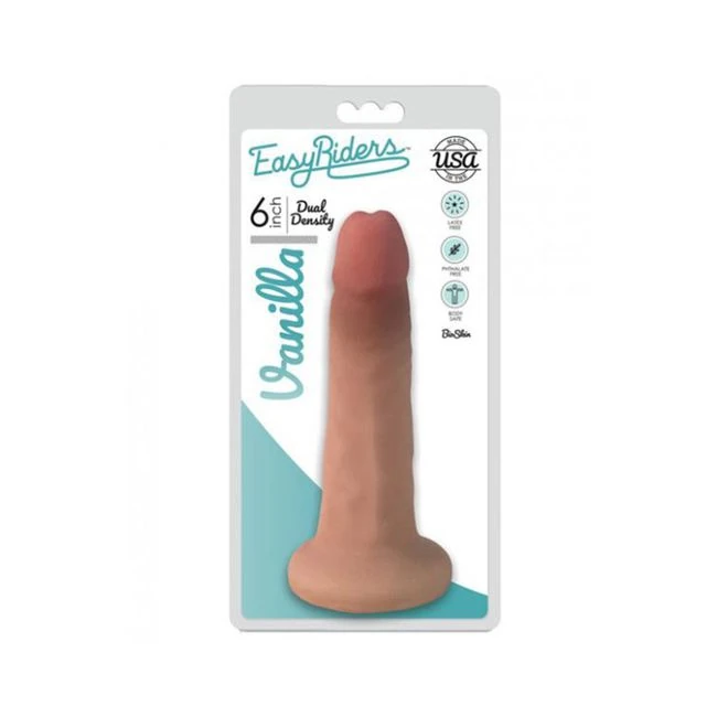 Easy Riders 6 Inches Dual Density Dong - Shape & Texture