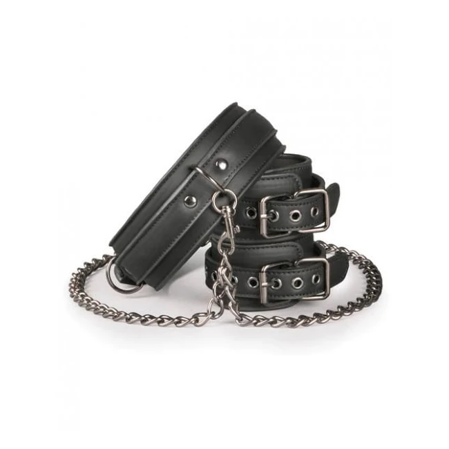 Easy Toys Collar & Ankle Restraint Set Black - Build & Quality