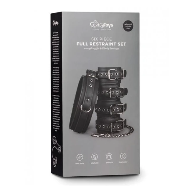 Easy Toys Fetish Set Collar, Ankle & Wrist Cuffs Black - Build & Quality