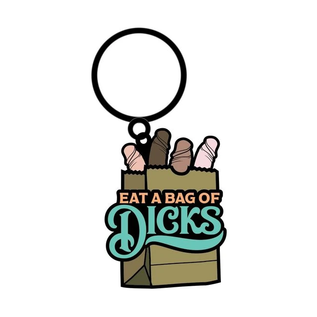 Eat a Bag of Dicks Keychain - Shape & Texture