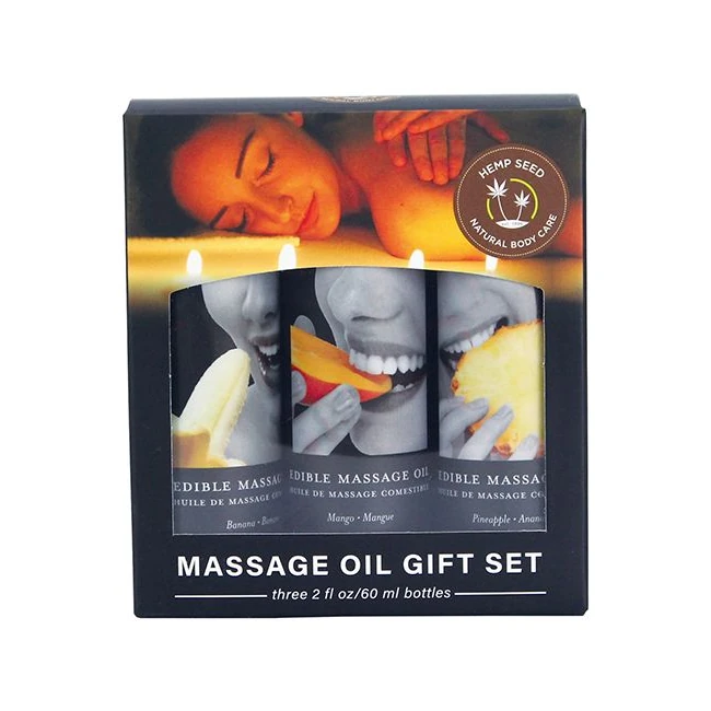 Edible Oil Massage Gift Set Box 3bottles - Build & Quality