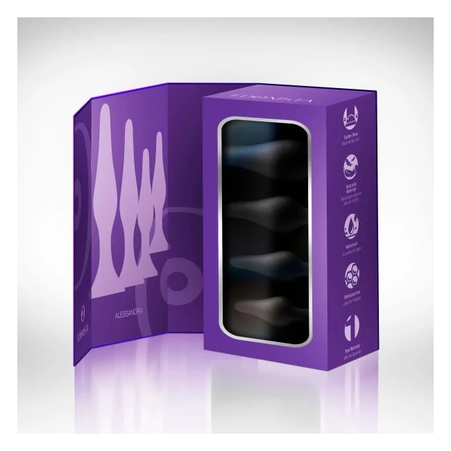 Edonista Alessandra 4pc Anal Plug Set Black - Material & Safety