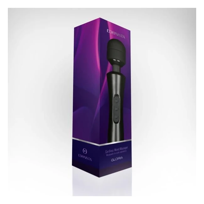 Edonista Gloria Large Wand Vibrator Black - How It Feels