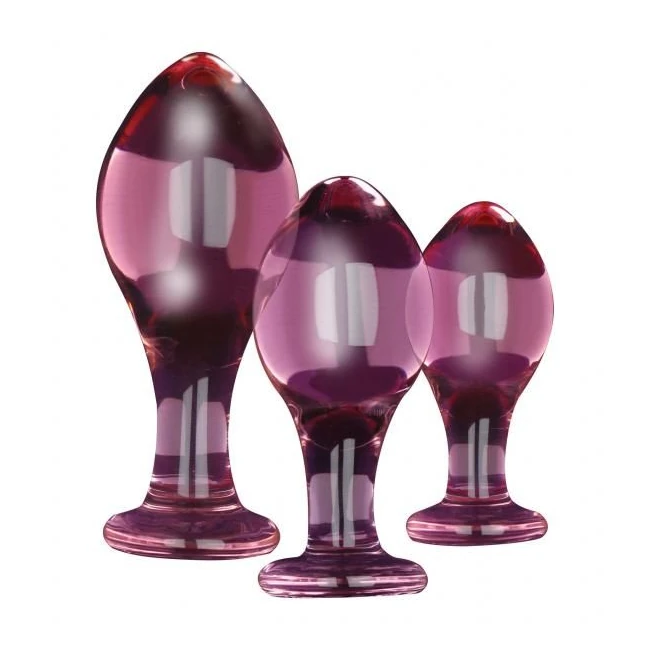 Edonista Kyla 3 Pc Glass Anal Plug Kit - Material & Safety