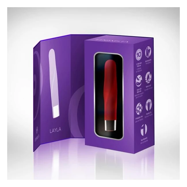 Edonista Layla Twist Bullet Silicone Vibe Red - Vibration Modes