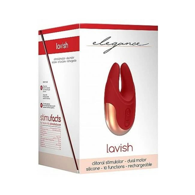 Elegance Lavish Silicone Clitoral Stimulator Red - Vibration Modes