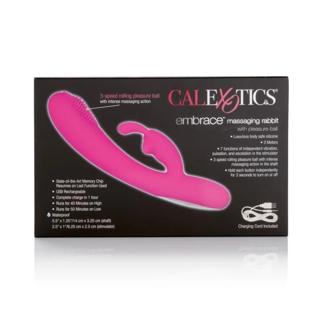 Embrace Massaging Rabbit with Pleasure Ball Pink - How It Feels