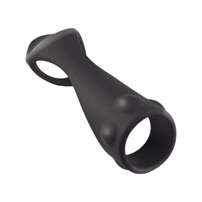 Enhancer Textured Cock Strap & Ball Stretcher Black - What Stands Out