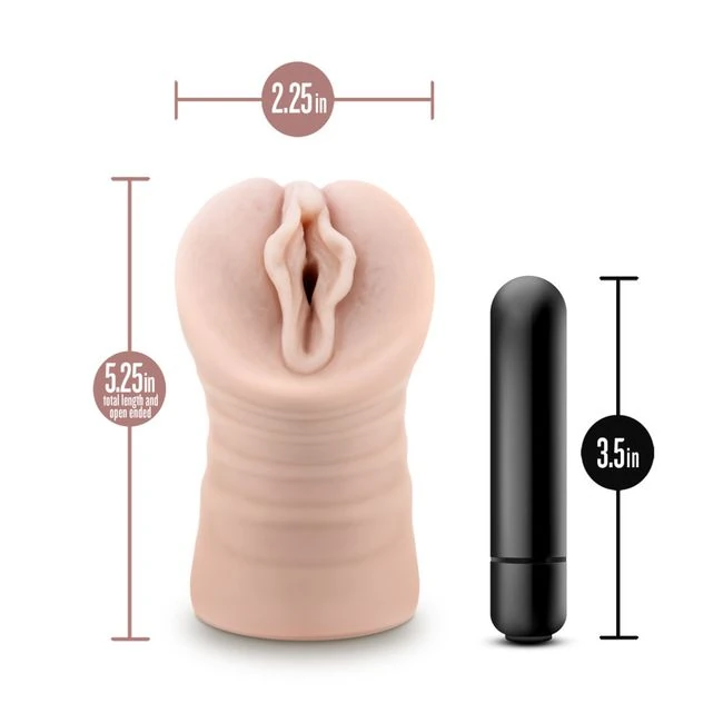 Enlust Destini Vibrating Stroker Beige - Power & Performance