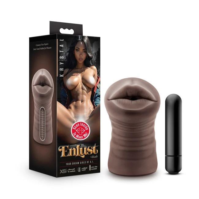 Enlust Krystal Vibrating Stroker Brown - Vibration Modes