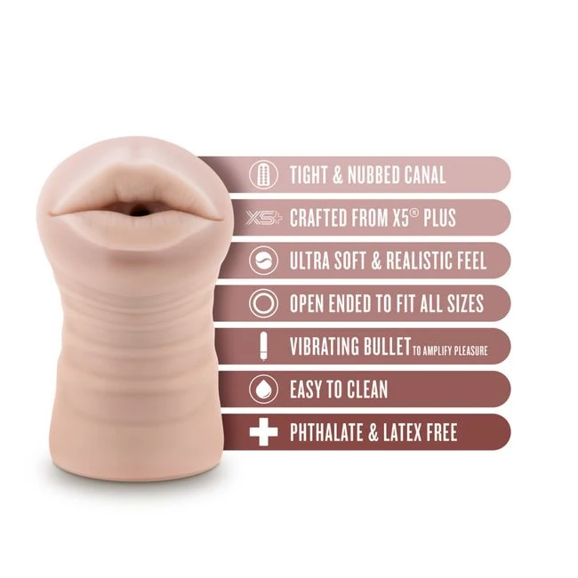 Enlust Nicole Vibrating Stroker Beige - Experience the Enlust Nicole Vibrating Stroker Beige