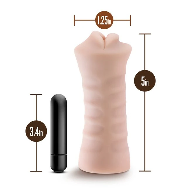 Enlust Nicole Vibrating Stroker Beige - Power & Performance