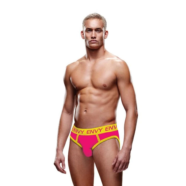 Envy Solid Jock Pink/yellow - Three Sizes for a 36 to 40 Inch Waist
