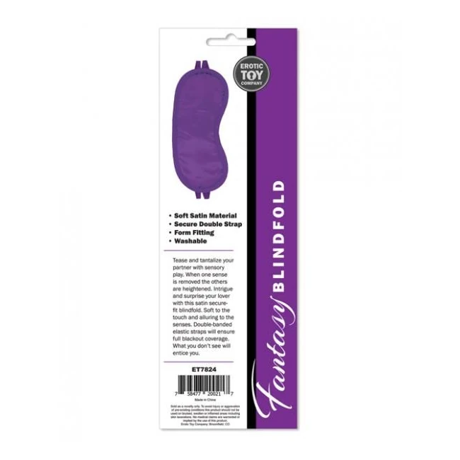 Erotic Toy Satin Fantasy Blindfold Purple O/s - Hardware & Fasteners