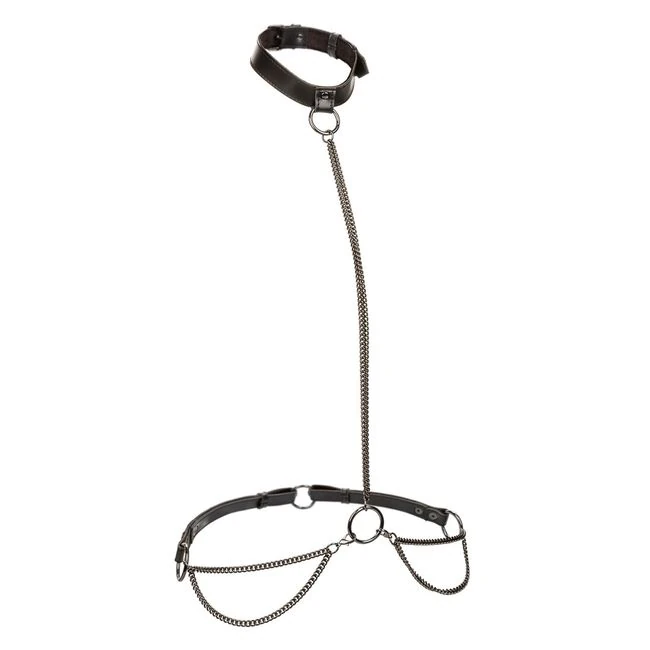 Euphoria Chain Halter Collar & Leash Plus Size - Elegant Design for Plus-Size Confidence