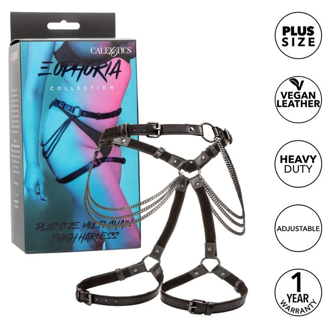 Euphoria Plus Size Multi Chain Thigh Harness - Features