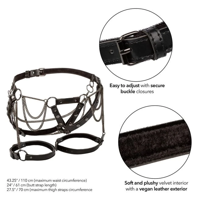 Euphoria Thigh Harness W/ Chains - Adjustability & Fit