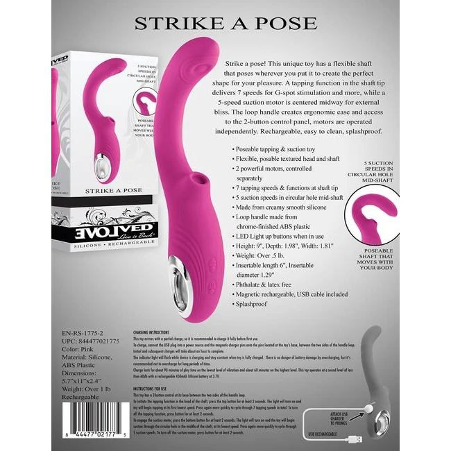 Evolved Strike a Pose - Experience Flexible Pleasure with the Evolved Strike a Pose Vibrator