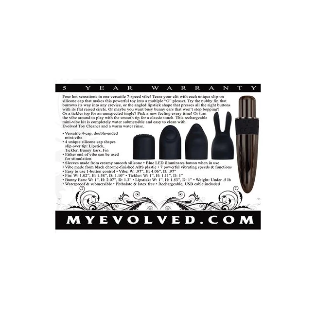 Evolved Tiny Treasures 5 Pc Silicone Vibe Kit - Discover the Evolved Tiny Treasures 5 Pc Silicone Vibe Kit