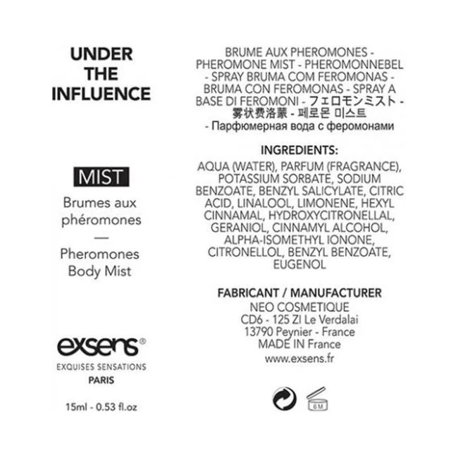 Exsens of Paris Body Mist with Pheromones Under the Influence .53oz - Overview