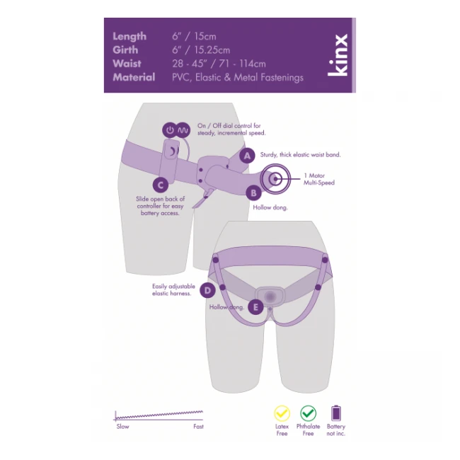 Extender Hollow Vibrating Strap on Kinx - Material Feel