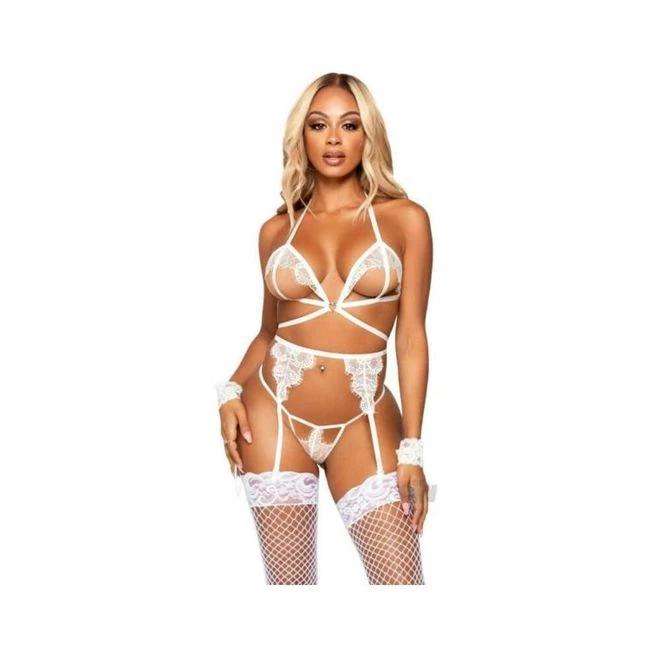 Eyelash Bra Garter Gstringos Blk - Fabric & Feel
