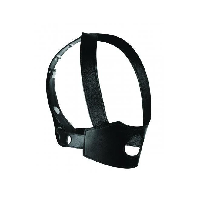 Face Fuk Ii Dildo Face Harness Black O/s - Shape & Texture