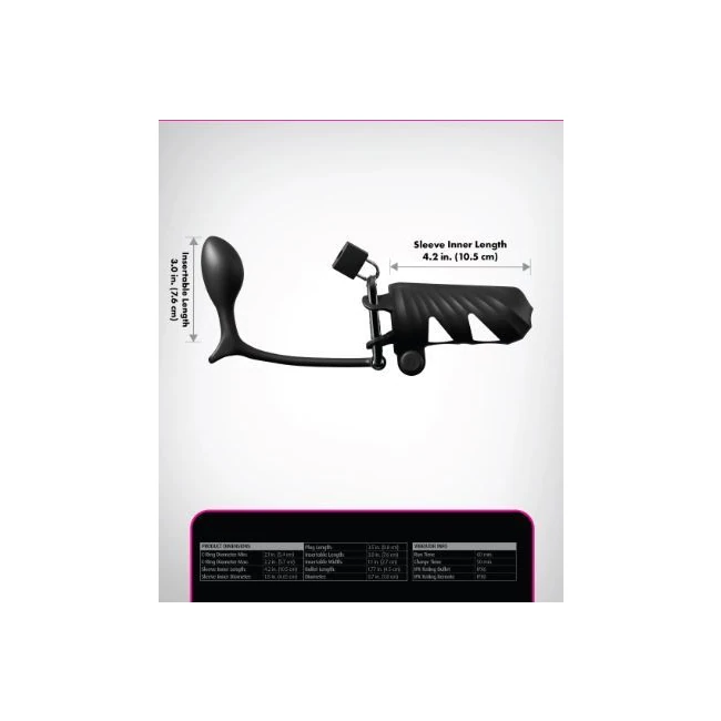 Fantasy C Ringz Vibrating Cock Blocker Blk - Options & Pairings