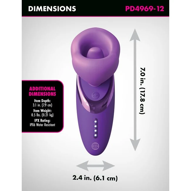 Fantasy for Her Pleasure Sucker - Purple - Vibration Modes and Stimulation Features