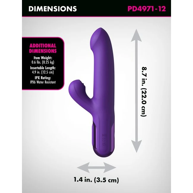 Fantasy for Her Super Sonix Thruster - Purple - Thrusting & Vibration Modes