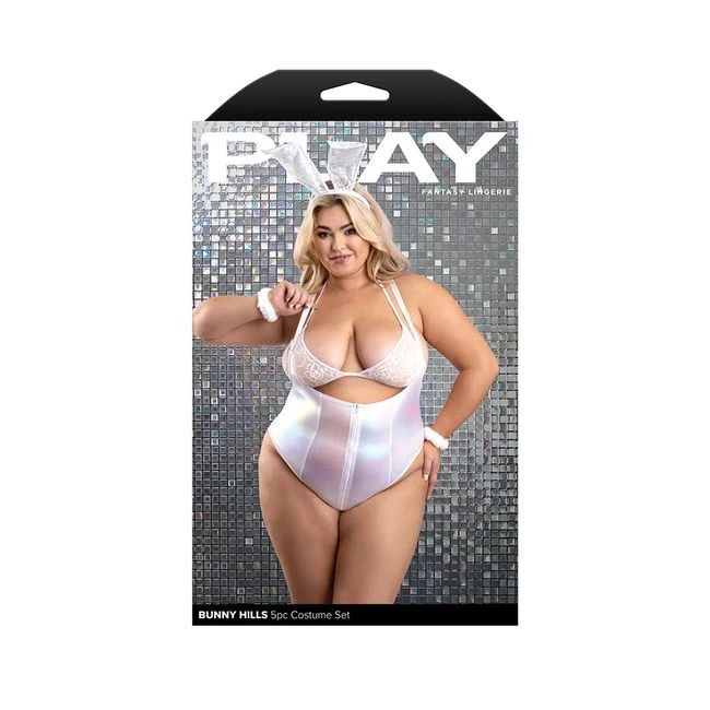 Fantasy Lingerie Bunny Hills 5-piece Bunny Costume Set - Fabric & Feel