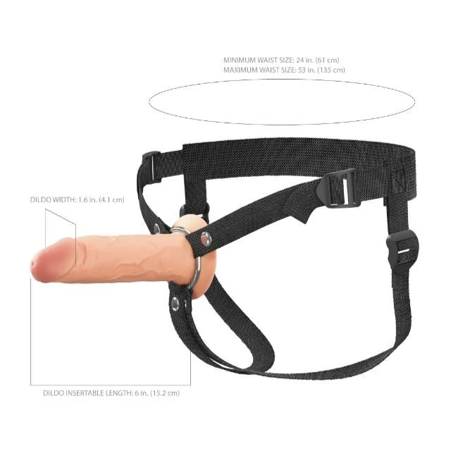 Fantasy X-Tensions Elite Silicone Hollow Strap-on Dual Density - Size & Fit