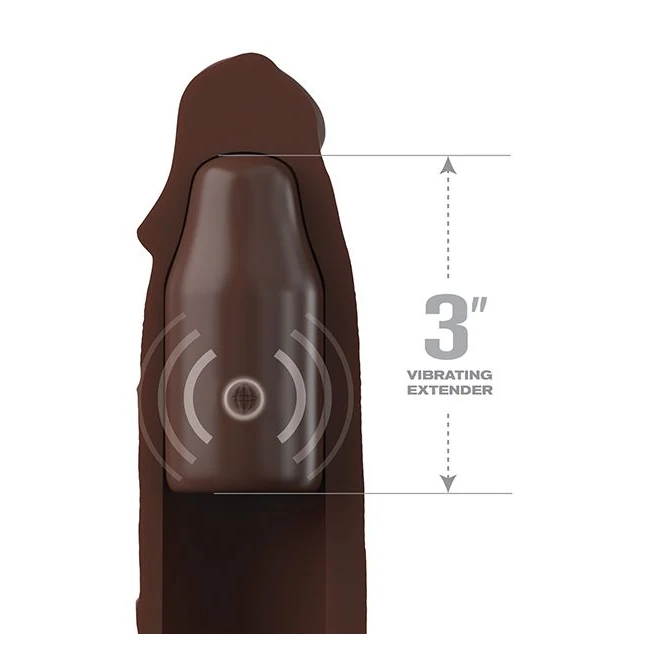 Fantasy X-tensions Elite 9in Sleeve W/ Vibrating Plug Brown - How It Feels