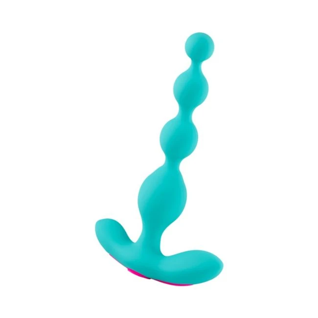 Femmefunn Funn Beads Vibrating Anal Beads Turquoise Blue - Shape & Comfort