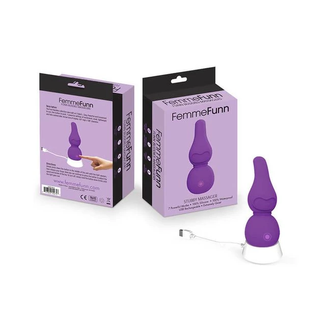 Femmefunn Funn Buddies Stubby Massager Purple - How It Feels