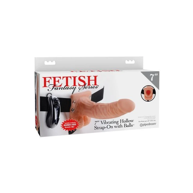 Fetish Fantasy 7 Hollow Strap on W/balls - Shape & Texture