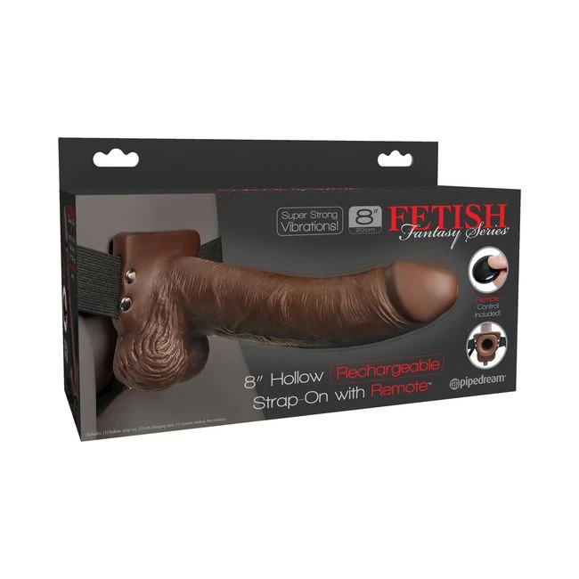 Fetish Fantasy Hollow Rechargeable Strap-on With Remote - Size & Fit