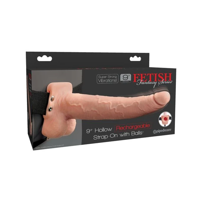 Fetish Fantasy Hollow Rechargeable Strap-on - Experience Enhanced Confidence with the Fetish Fantasy Hollow Rechargeable Strap-On