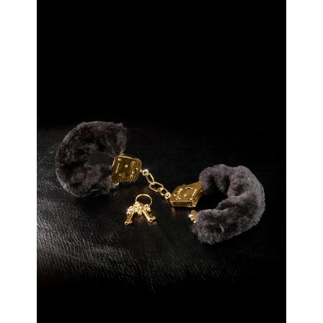 Fetish Fantasy Gold Deluxe Furry Cuffs - Hardware & Fasteners